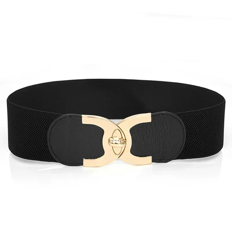 Wide Parisian Chic Belt-Black-State of Style