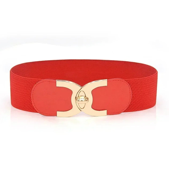 Wide Parisian Chic Belt-Red-State of Style