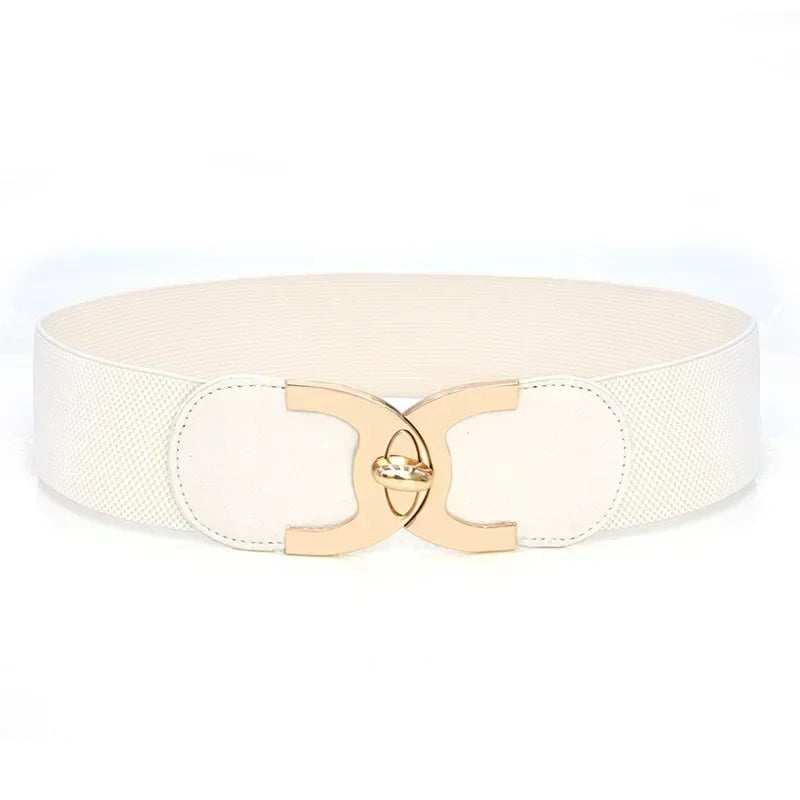 Wide Parisian Chic Belt-White-State of Style