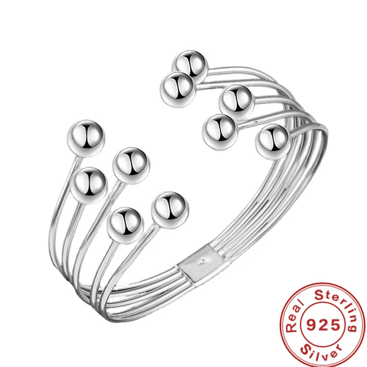 Wide Pearl Bracelet | 925 Sterling Silver-State of Style