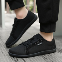 Wide Zero Drop Sneakers - StrideEase-3.5-Black-State of Style