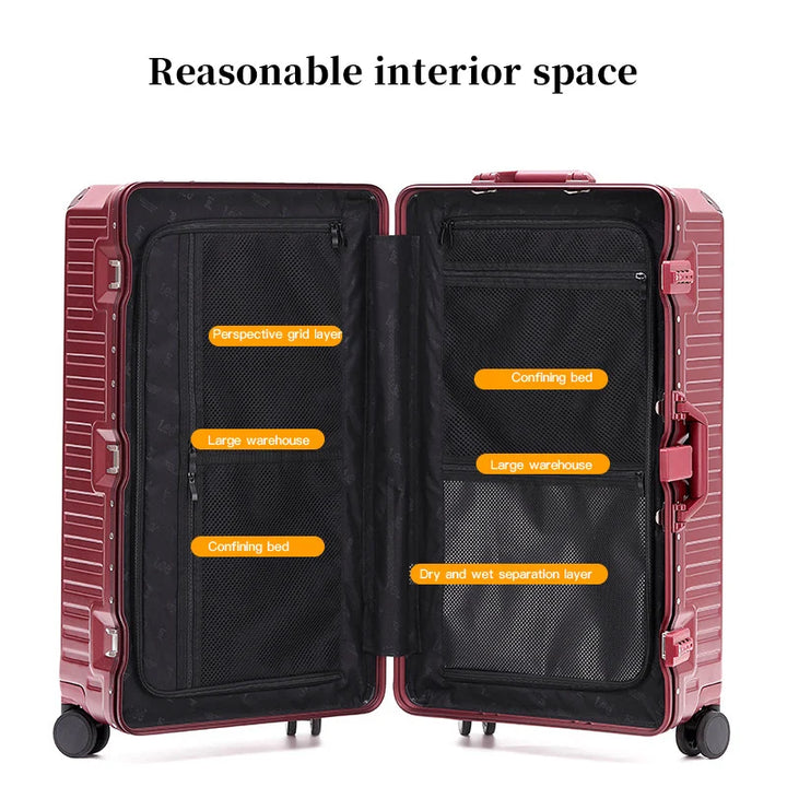 Wider grip hard shell suitcase – Lisbon-Gray-S (45 L)-State of Style