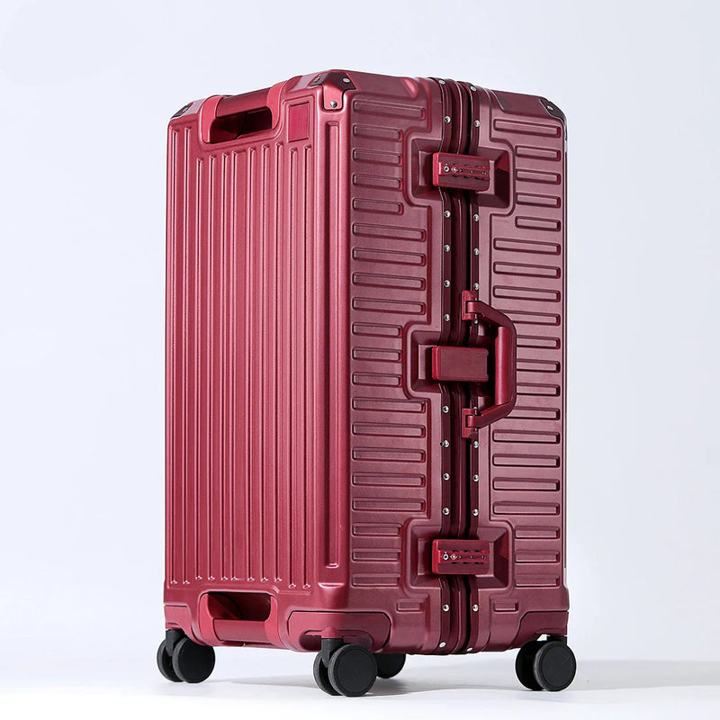 Wider grip hard shell suitcase – Lisbon-Red-S (45 L)-State of Style
