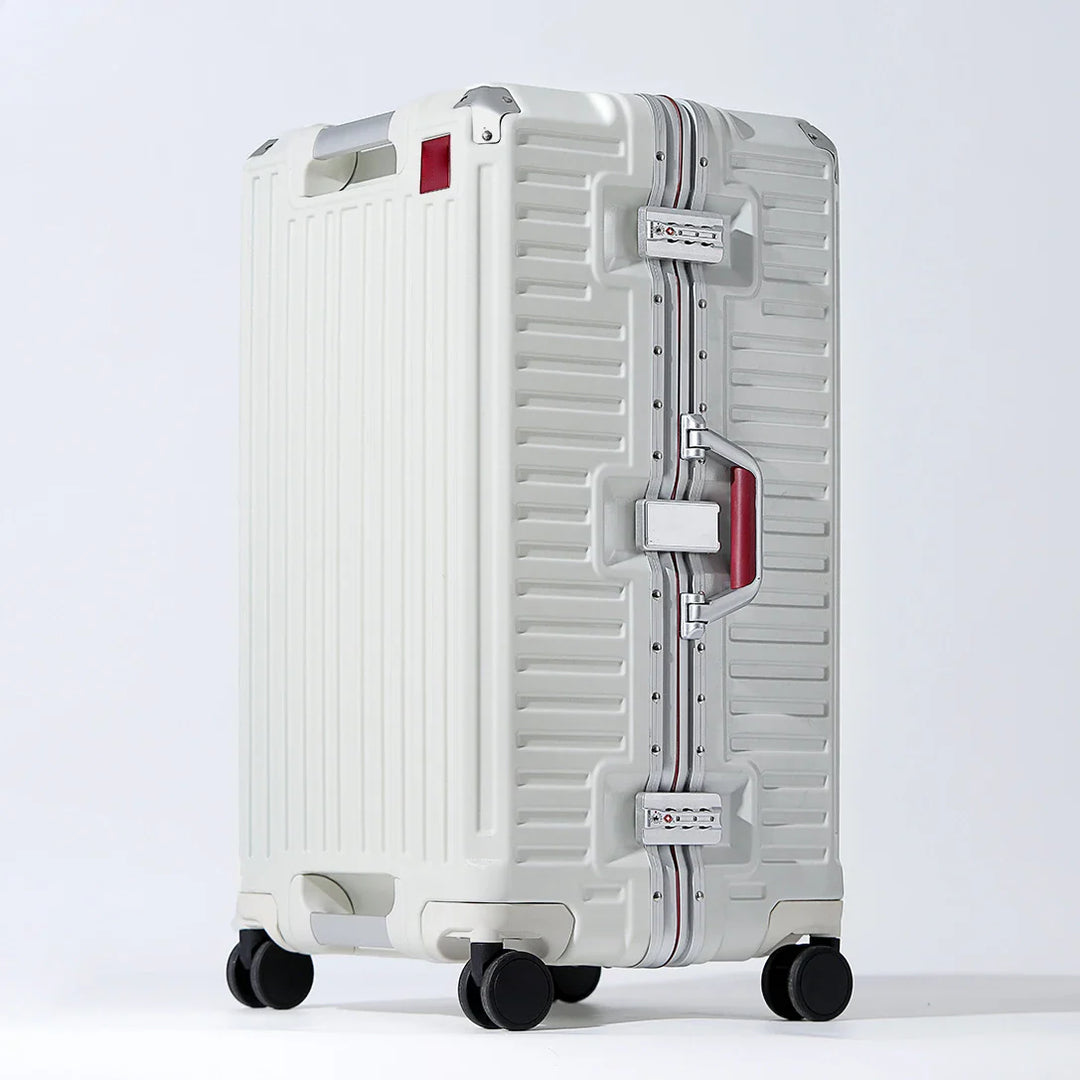 Wider grip hard shell suitcase – Lisbon-White-S (45 L)-State of Style