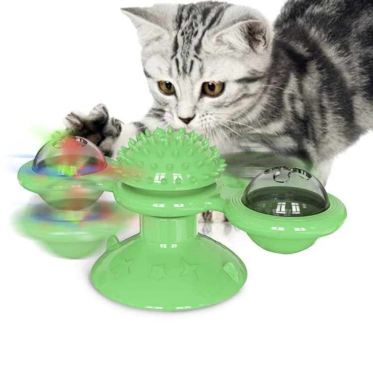 Windmill Cat Toy - WhirlPlay-Green-State of Style
