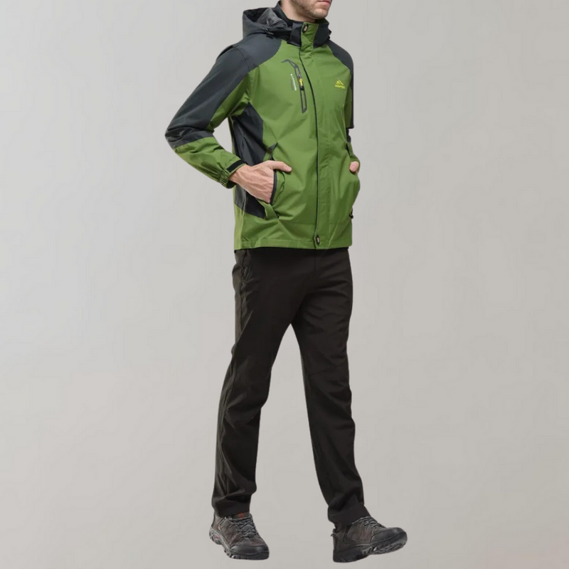 Windproof Men's Jacket - AquaShield-Blue-L-State of Style