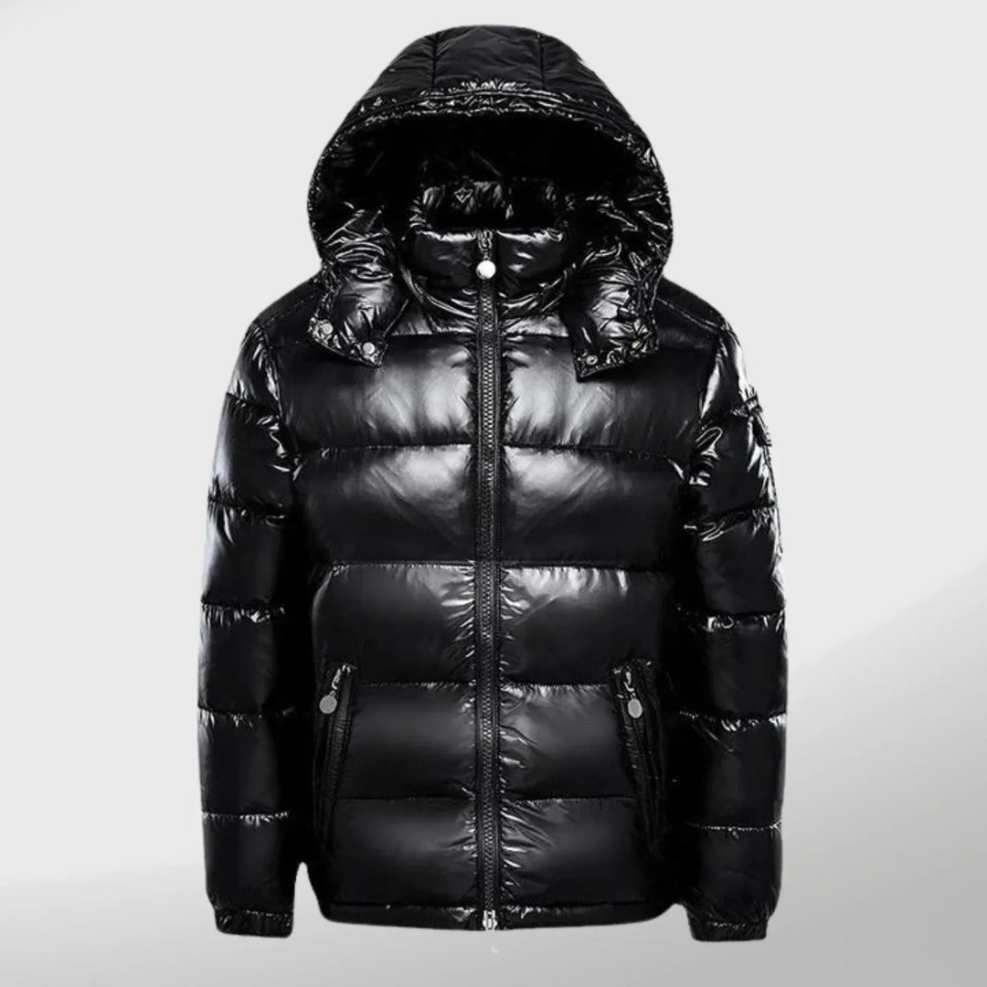 Windproof Men's Puffer Jacket – Nolan-Black-S-State of Style