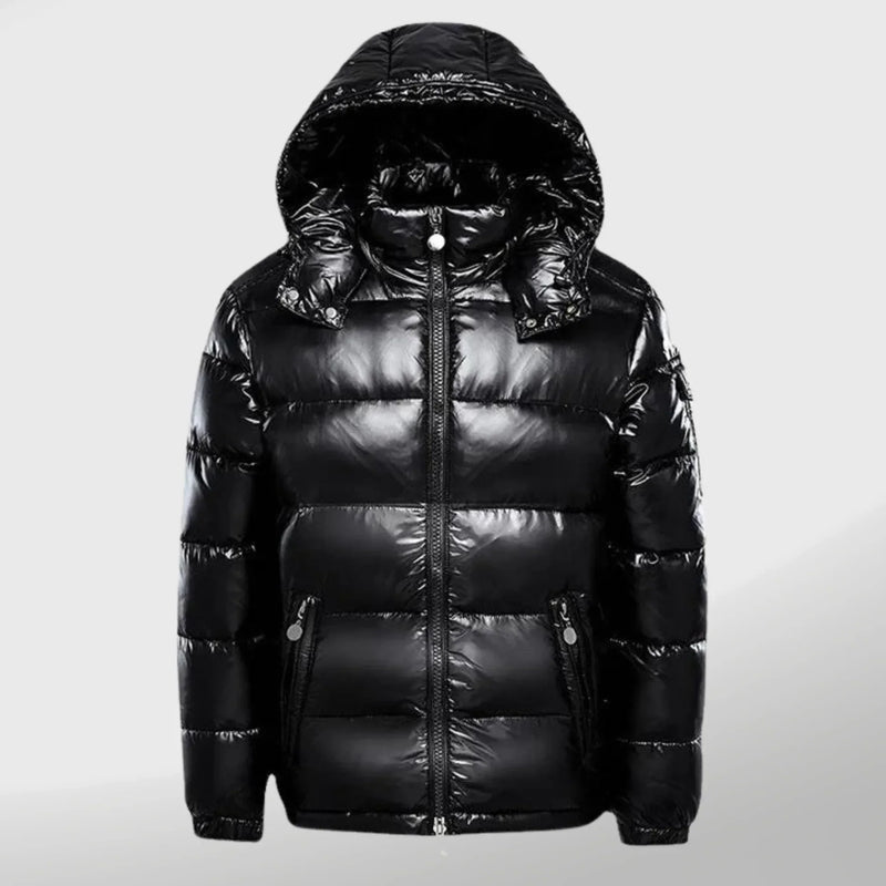 Windproof Men's Puffer Jacket – Nolan-Black-S-State of Style
