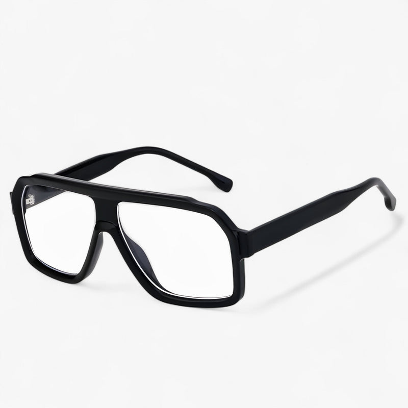 Windproof Oversized Punk Sunglasses – Vortex-Black White-State of Style
