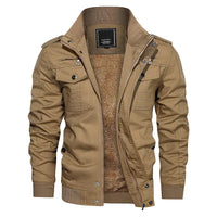Windproof Utility Jacket for Men - Oliver-Khaki-M-State of Style