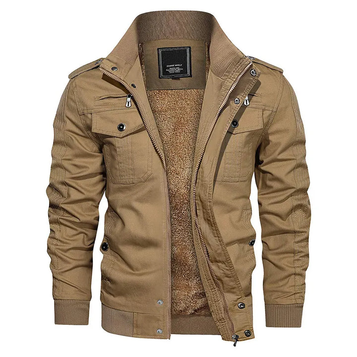 Windproof Utility Jacket for Men - Oliver-Khaki-M-State of Style