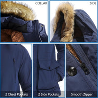 Winter coat with removable hood for men - Gabriel-Black-S-State of Style