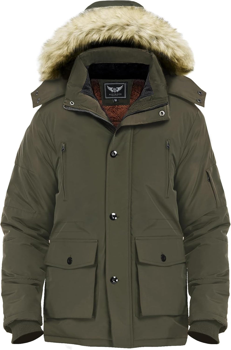 Winter coat with removable hood for men - Gabriel-Brown-S-State of Style