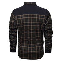 Winter Cotton Shirt Josiah – Business Casual & Warm Outerwear-Grey Green-S-State of Style