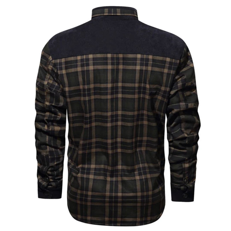 Winter Cotton Shirt Josiah – Business Casual & Warm Outerwear-Grey Green-S-State of Style