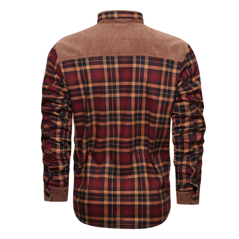 Winter Cotton Shirt Josiah – Business Casual & Warm Outerwear-Grey Green-S-State of Style