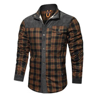 Winter Cotton Shirt Josiah – Business Casual & Warm Outerwear-Grey Khaki-S-State of Style