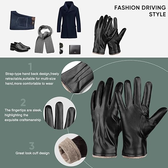 Winter Learning Touchscreen Gloves - TouchLuxe-Black-S-State of Style