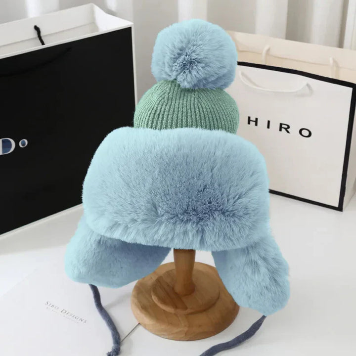 Winter Shield Earflap Ski Hat for Women - Tressa-Blue-State of Style