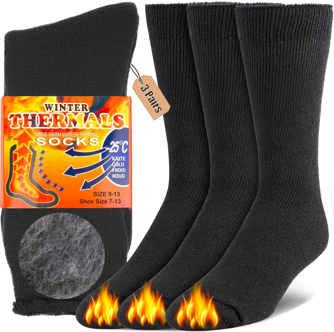 Winter Thermal Boot Socks - HeatGrip-6 pairs of mixed colours-State of Style