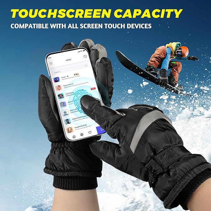 Winter Thermal Fleece Touchscreen Gloves - ThermaTouch-Pink snow-State of Style