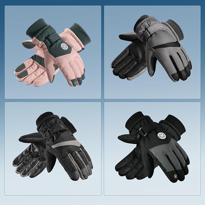 Winter Thermal Fleece Touchscreen Gloves - ThermaTouch-Pink snow-State of Style