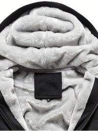 Winter Warm Fleece Jacket with Hood - Dario-Burgundy-S-State of Style