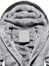 Winter Warm Fleece Jacket with Hood - Dario-Burgundy-S-State of Style