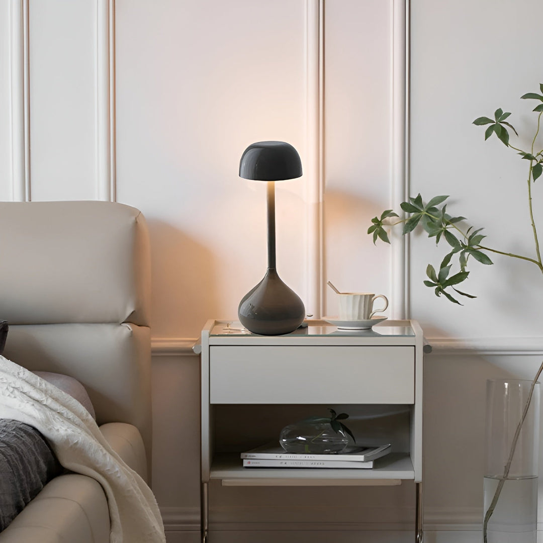 Wireless Dimmable Mushroom Table Lamp - GlowMush-White Mat-State of Style