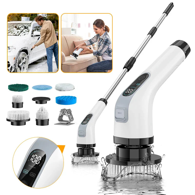 Wireless Electric Cleaning Brush with 7 Cleaning Heads - SpinClean-State of Style