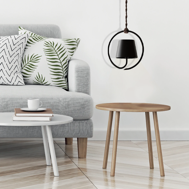 Wireless LED Pendant Light - LumiCord-Black-State of Style