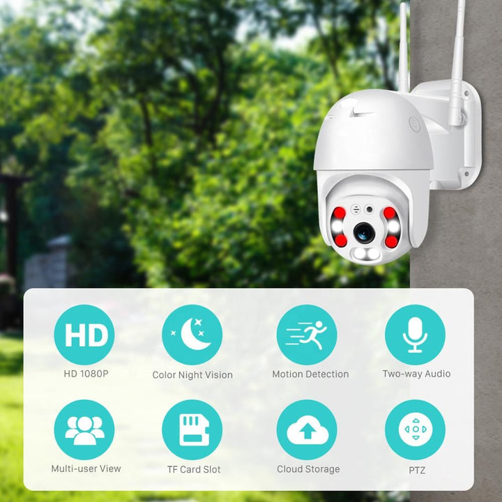 Wireless Outdoor Security Camera with WiFi – SecureView 360-State of Style