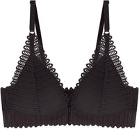 Wireless Plus Size Lace Push-Up Bra – Comfort Meets Elegance-Black-8AB-State of Style