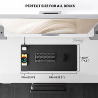 Wireless Rechargeable Desk Mat - ChargePad Flex-Black-State of Style