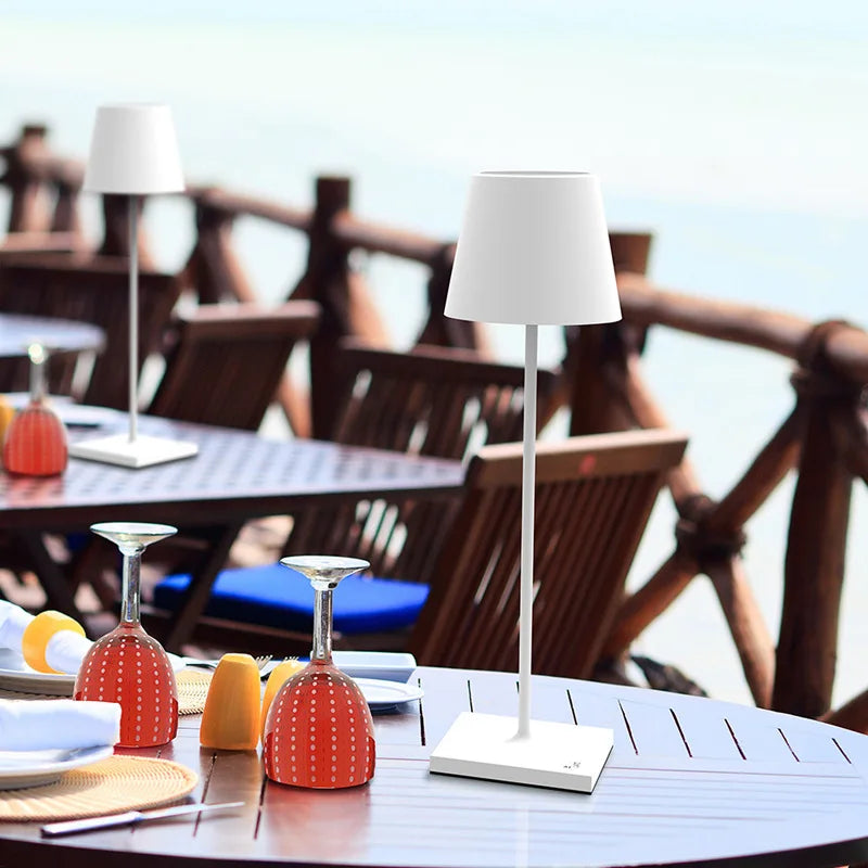 Wireless Rechargeable Table Lamp - Lumière Monsieur-White-State of Style