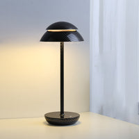 Wireless Rechargeable Table Lamp with LED Lighting - GlowBeam-Black Stripes-State of Style