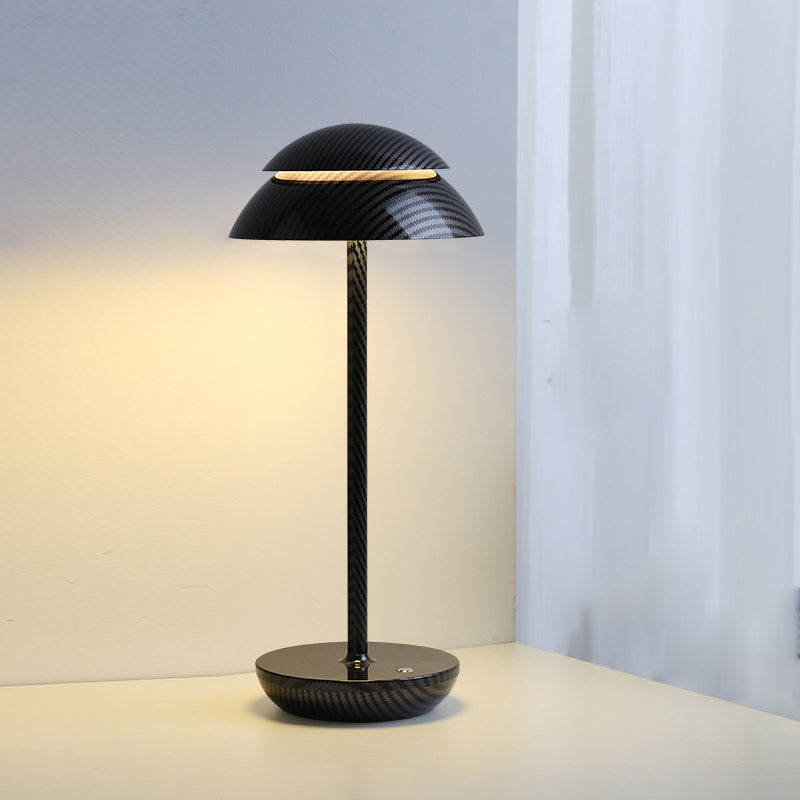 Wireless Rechargeable Table Lamp with LED Lighting - GlowBeam-Black Stripes-State of Style