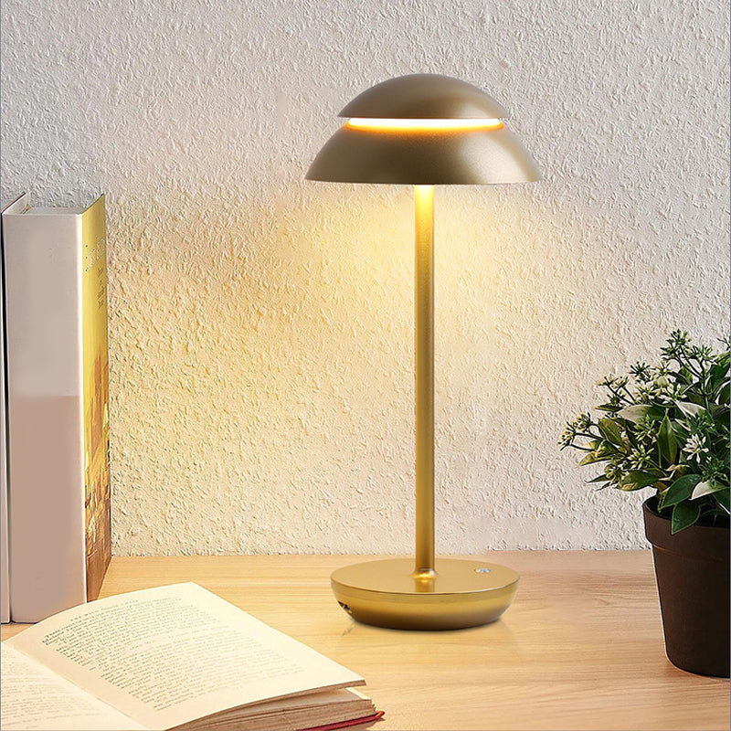 Wireless Rechargeable Table Lamp with LED Lighting - GlowBeam-Gold-State of Style