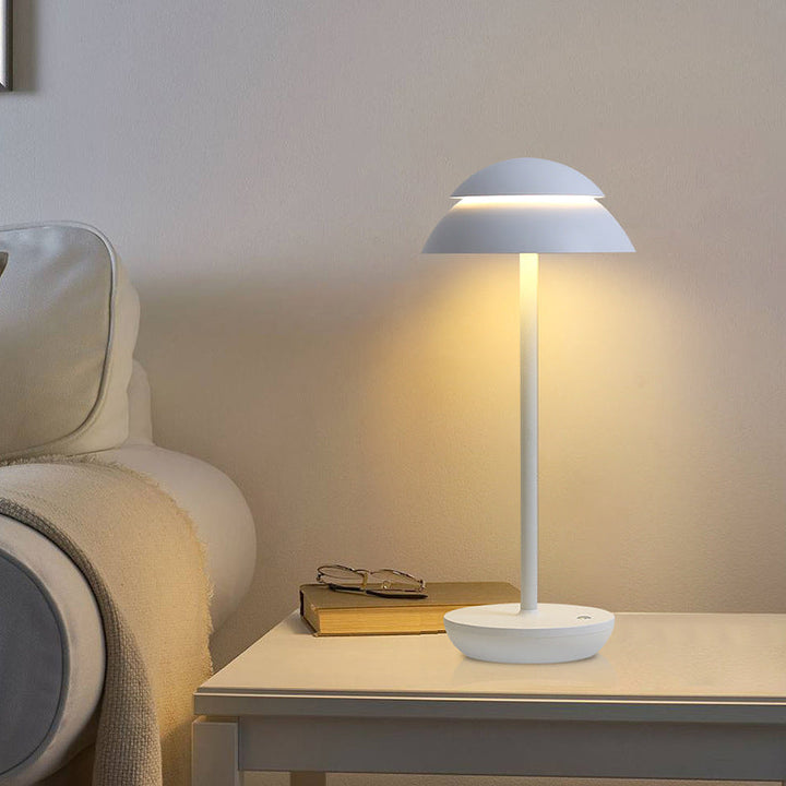 Wireless Rechargeable Table Lamp with LED Lighting - GlowBeam-White-State of Style