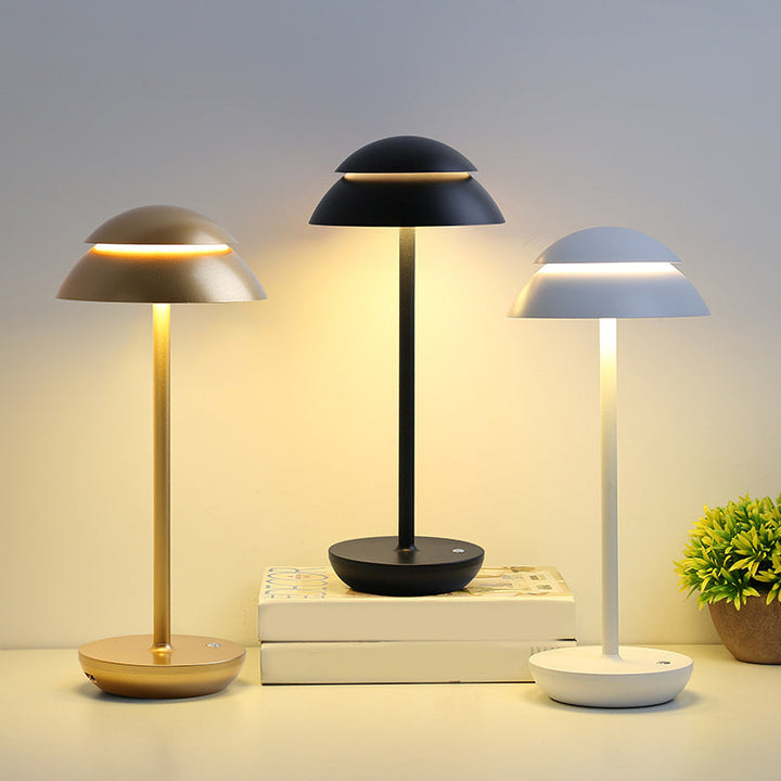 Wireless Rechargeable Table Lamp with LED Lighting - GlowBeam-White-State of Style