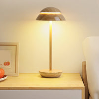 Wireless Rechargeable Table Lamp with LED Lighting - GlowBeam-Wood-State of Style