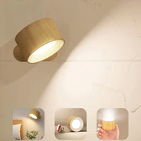 Wireless Rechargeable Wall Lamp - LumoFlex-Wood-Touch Control-State of Style