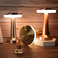 Wireless Retro Table Lamp - LumiBar-Gold-State of Style