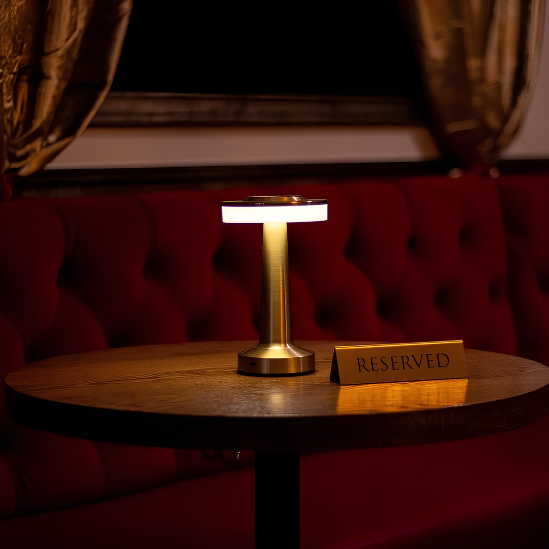 Wireless Retro Table Lamp - LumiBar-Gold-State of Style