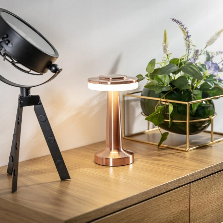 Wireless Retro Table Lamp - LumiBar-Gold-State of Style