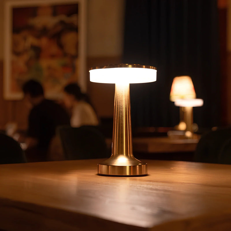 Wireless Retro Table Lamp - LumiBar-Gold-State of Style