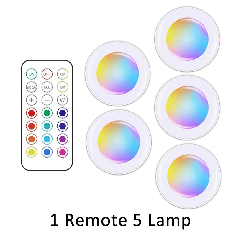Wireless RGB LED Under Cabinet Lighting - GlowyLed-5 Lamps-State of Style