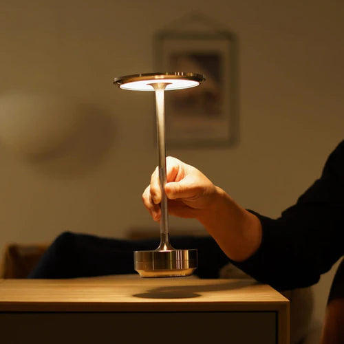 Wireless Smart Table Lamp - AuraGlow-Gold-State of Style