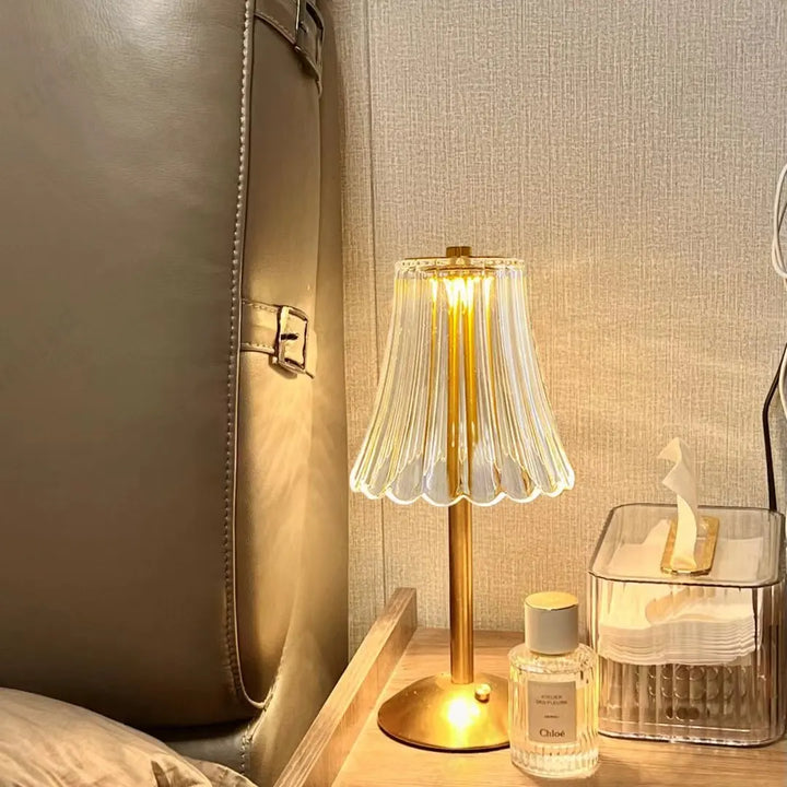 Wireless Table Lamp with Crystal Decor and Dimmable Lighting - GlamLight-State of Style