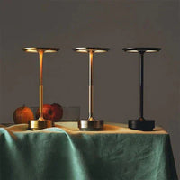 Wireless USB Rechargeable Design Table Lamp - GlowBeam-Gold-State of Style